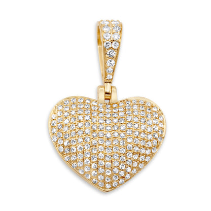 14k Yellow Gold Diamond Heart Pendant 0.56 ctw