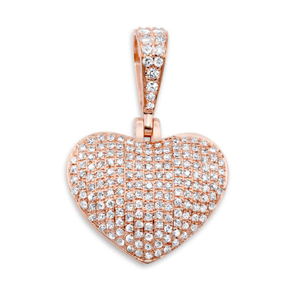 14k Rose Gold Diamond Heart Pendant 0.56ctw