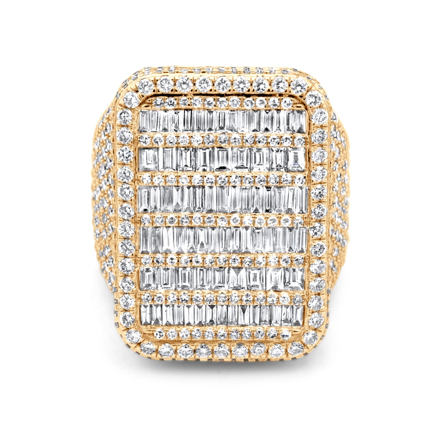 14k Yellow Gold Baguette Diamond Ring 6.30ctw