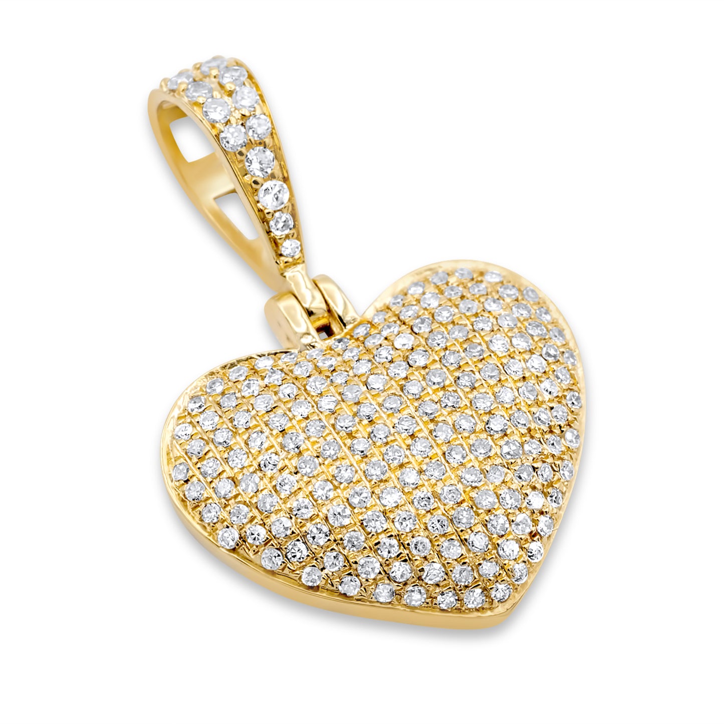 14k Yellow Gold Diamond Heart Pendant 0.56 ctw