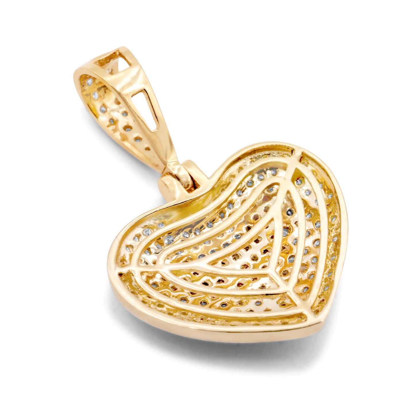 14k Yellow Gold Diamond Heart Pendant 0.56 ctw