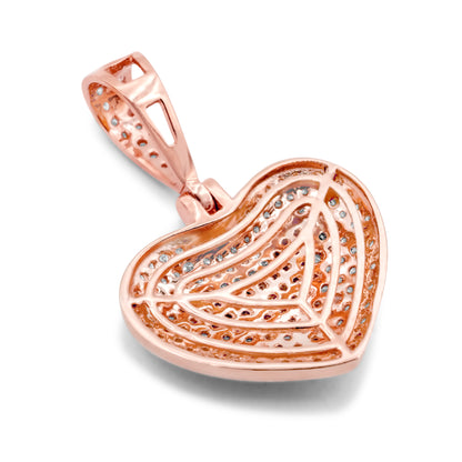 14k Rose Gold Diamond Heart Pendant 0.56ctw