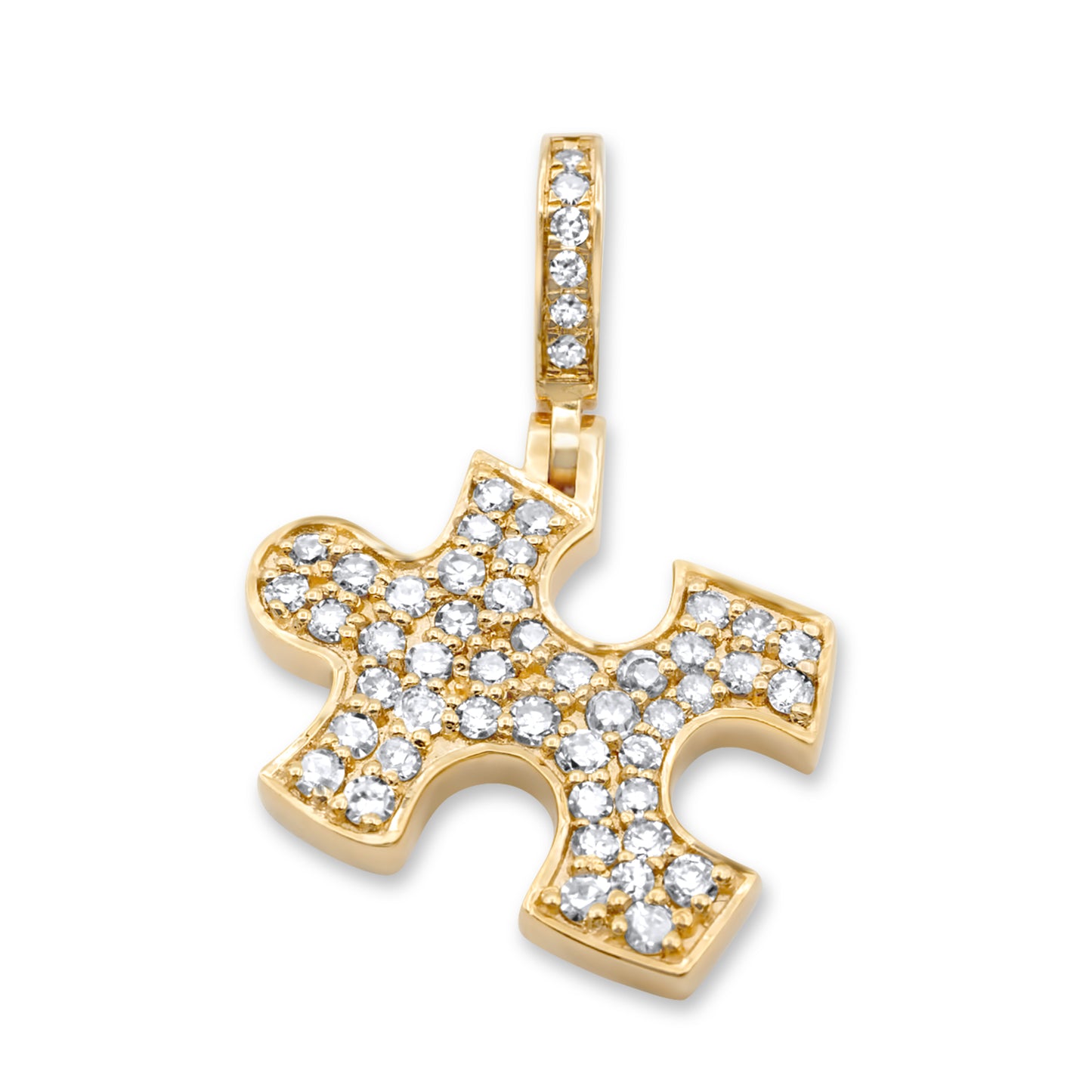 14k Yellow Gold Puzzle Pendant 0.47ctw