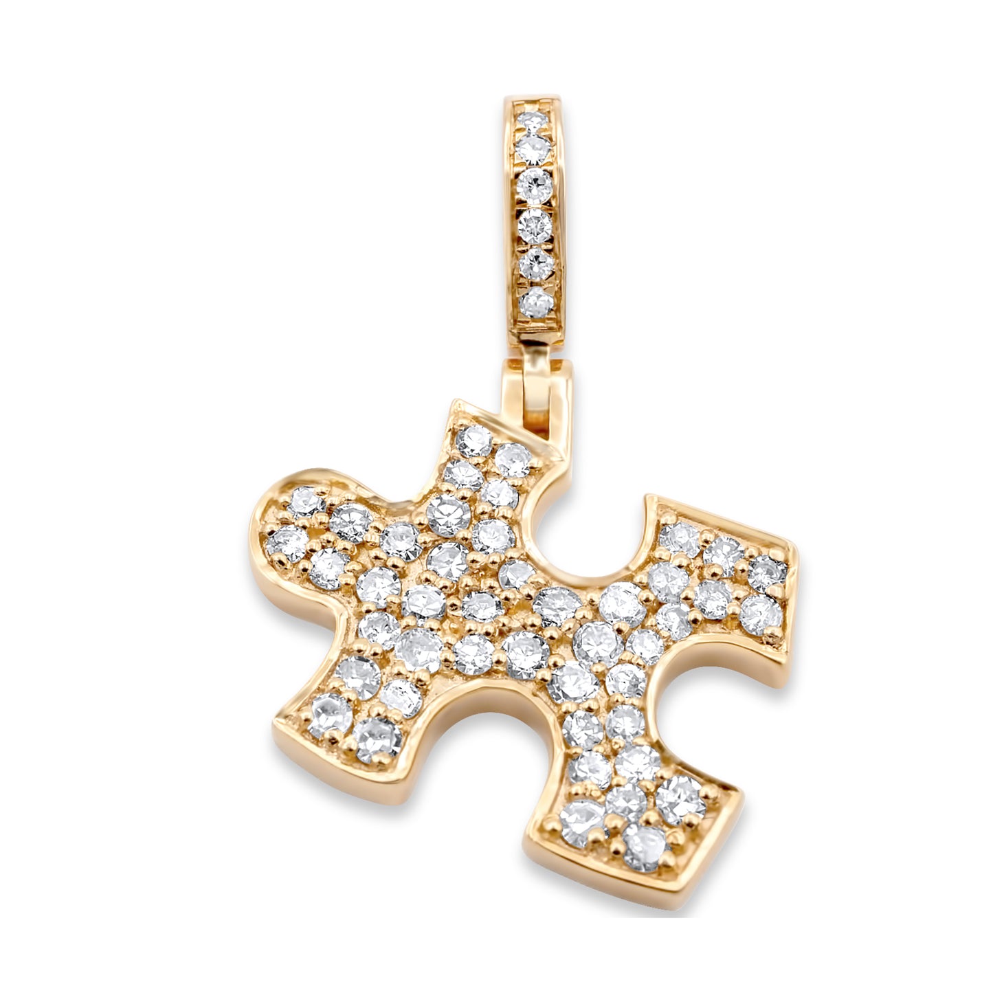 14k Yellow Gold Puzzle Pendant 0.47ctw