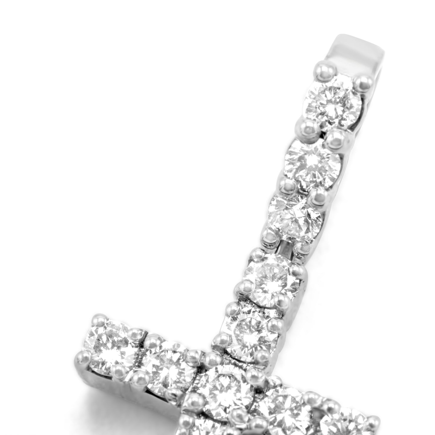 10k White Gold Diamond Cross 0.70ctw