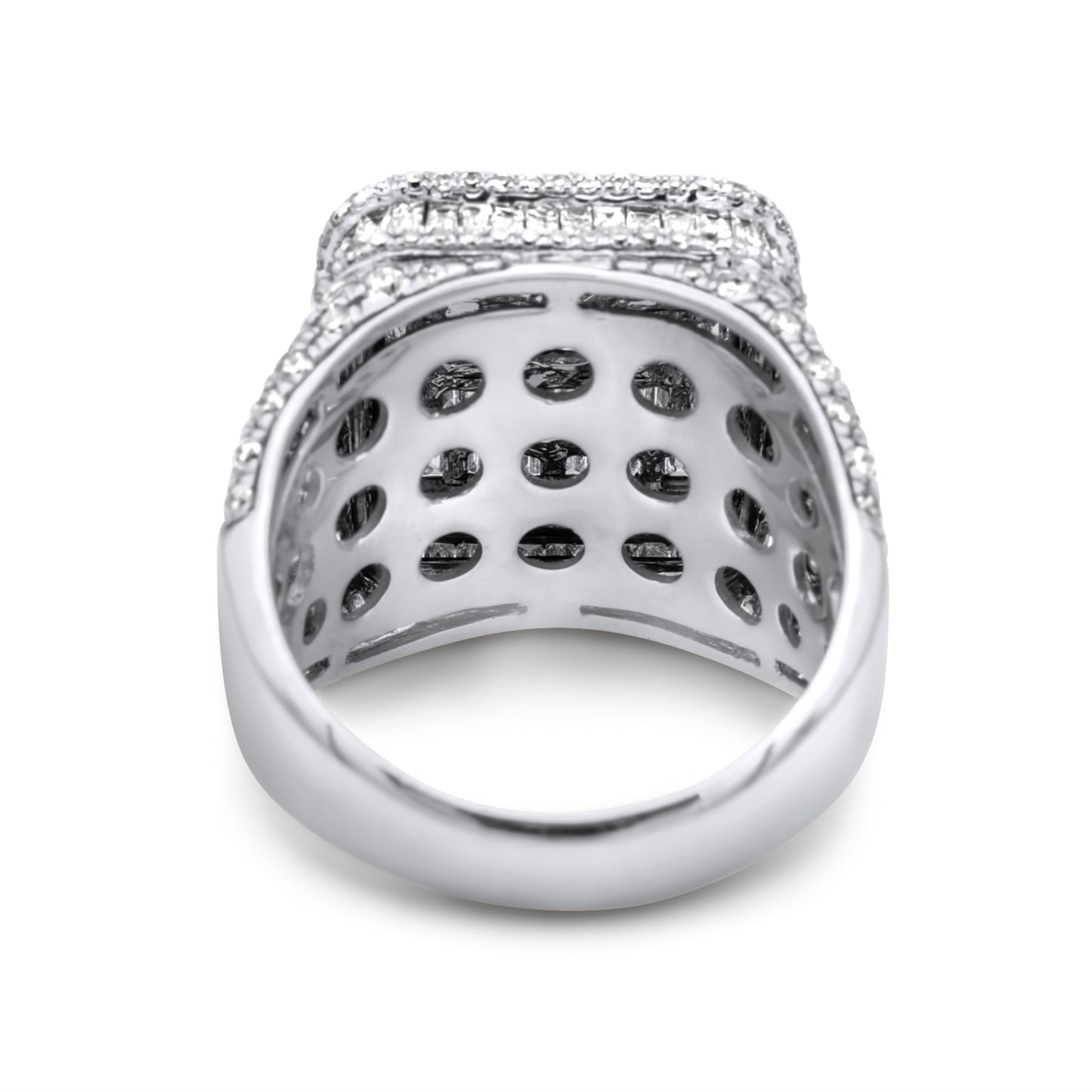 14k White Gold Baguette Diamond Ring 5.68ctw