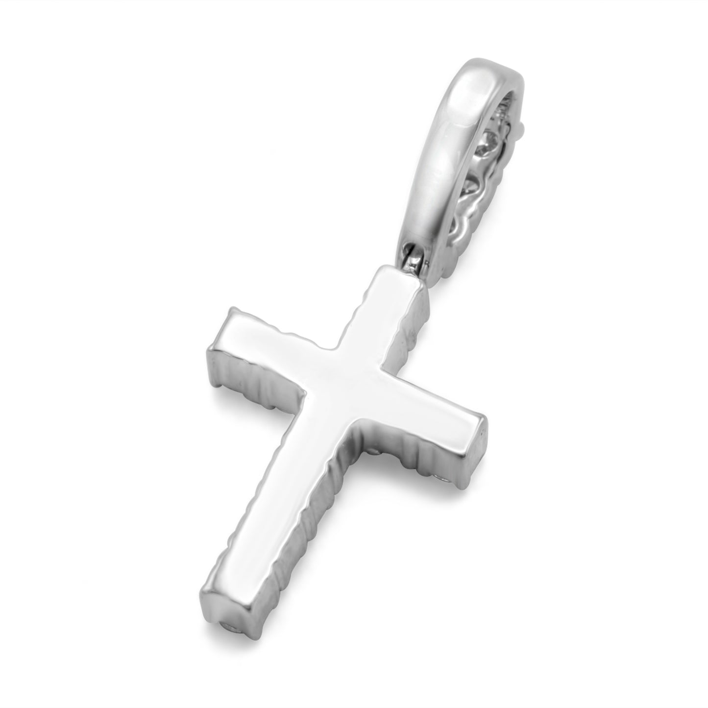 10k White Gold Diamond Cross 0.70ctw