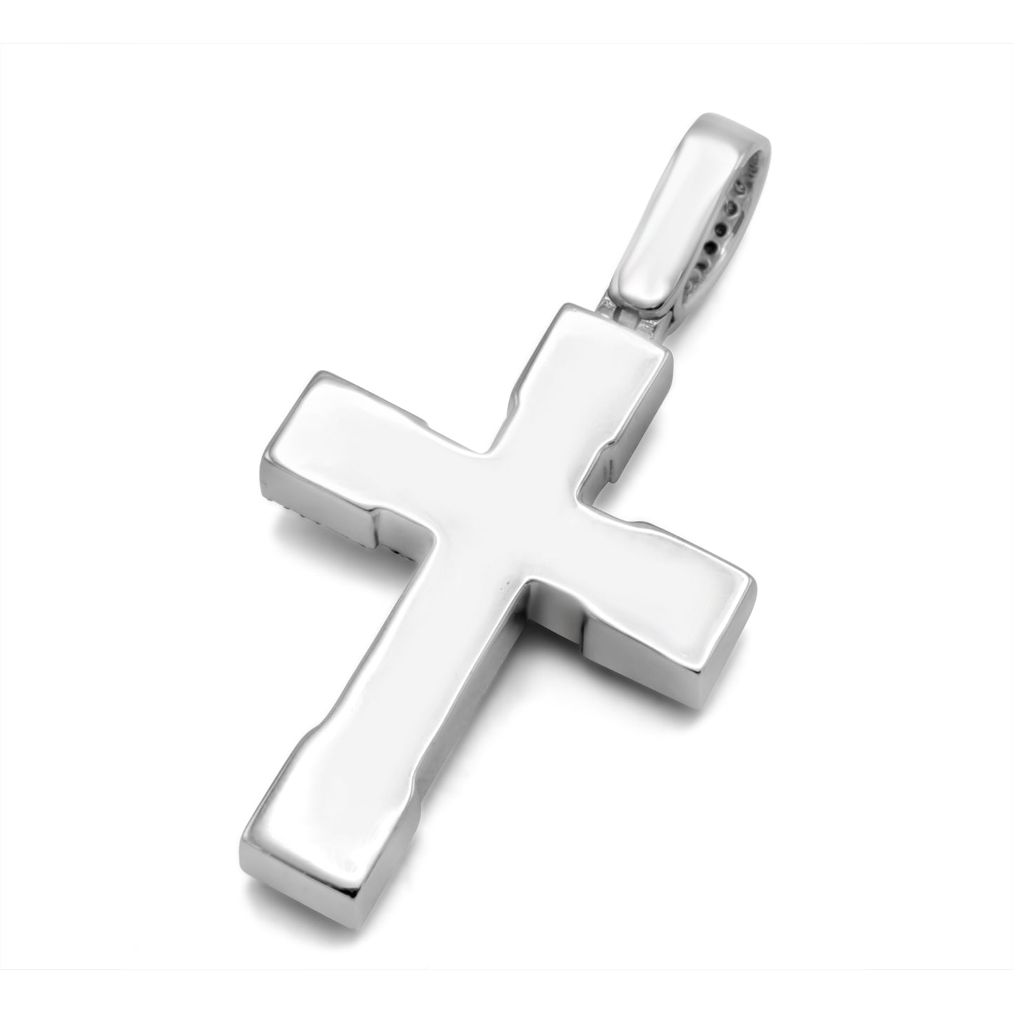 10k White Gold Diamond Cross 1.50ctw