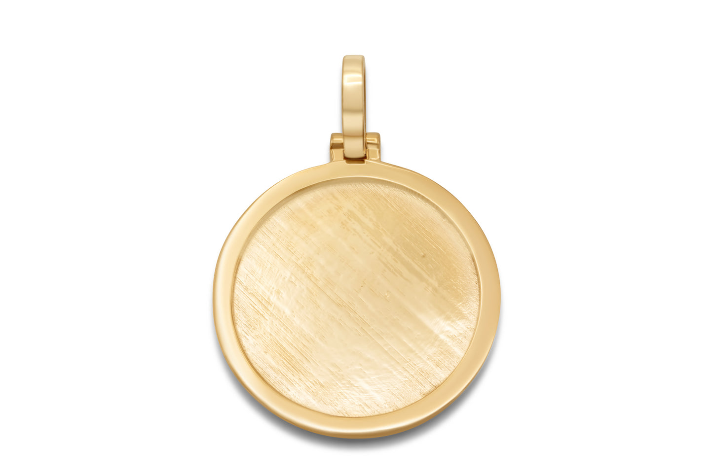 10k Solid Gold Circle Picture Pendant