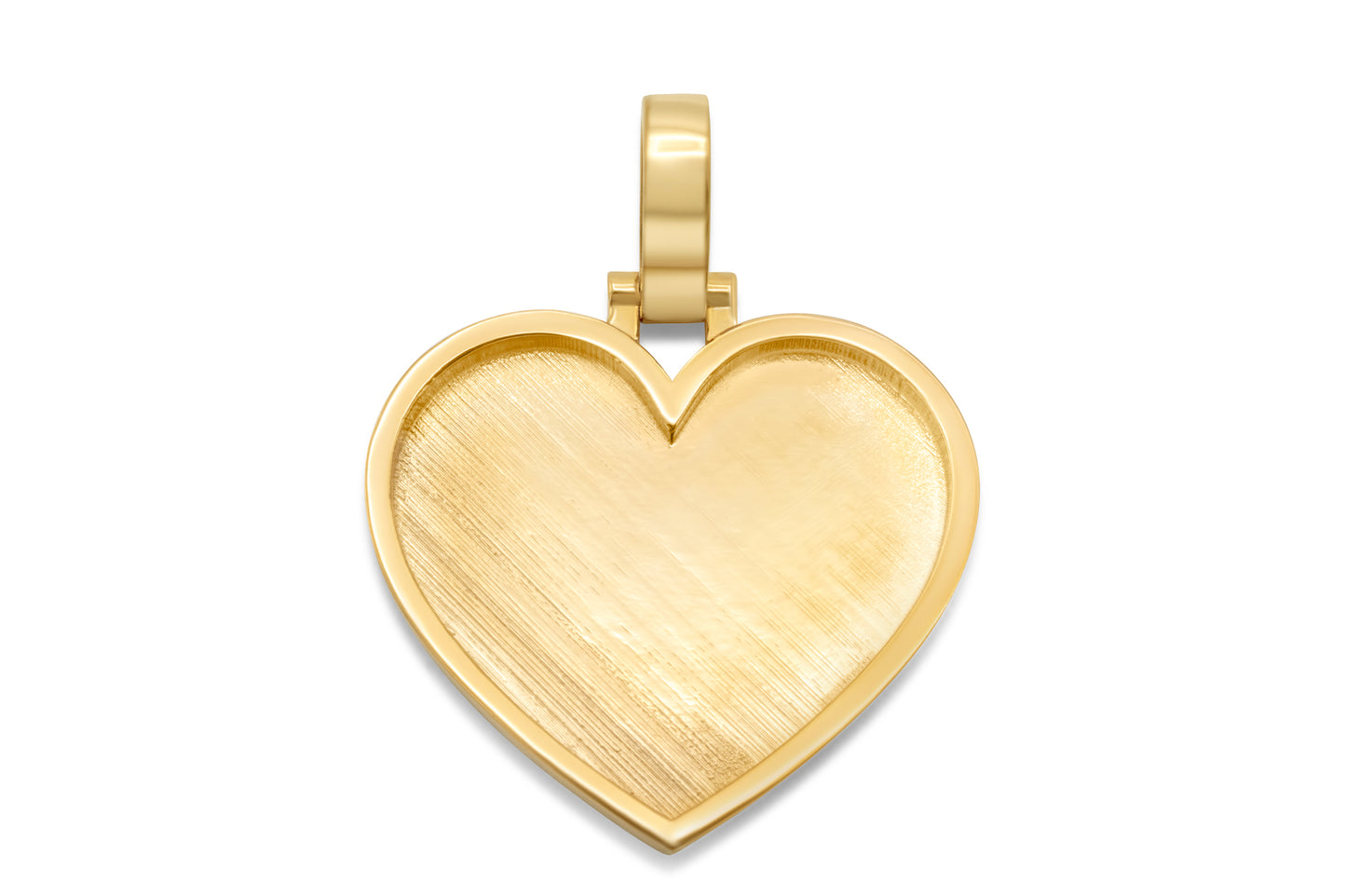 10k Solid Yellow Gold Heart Picture Pendant