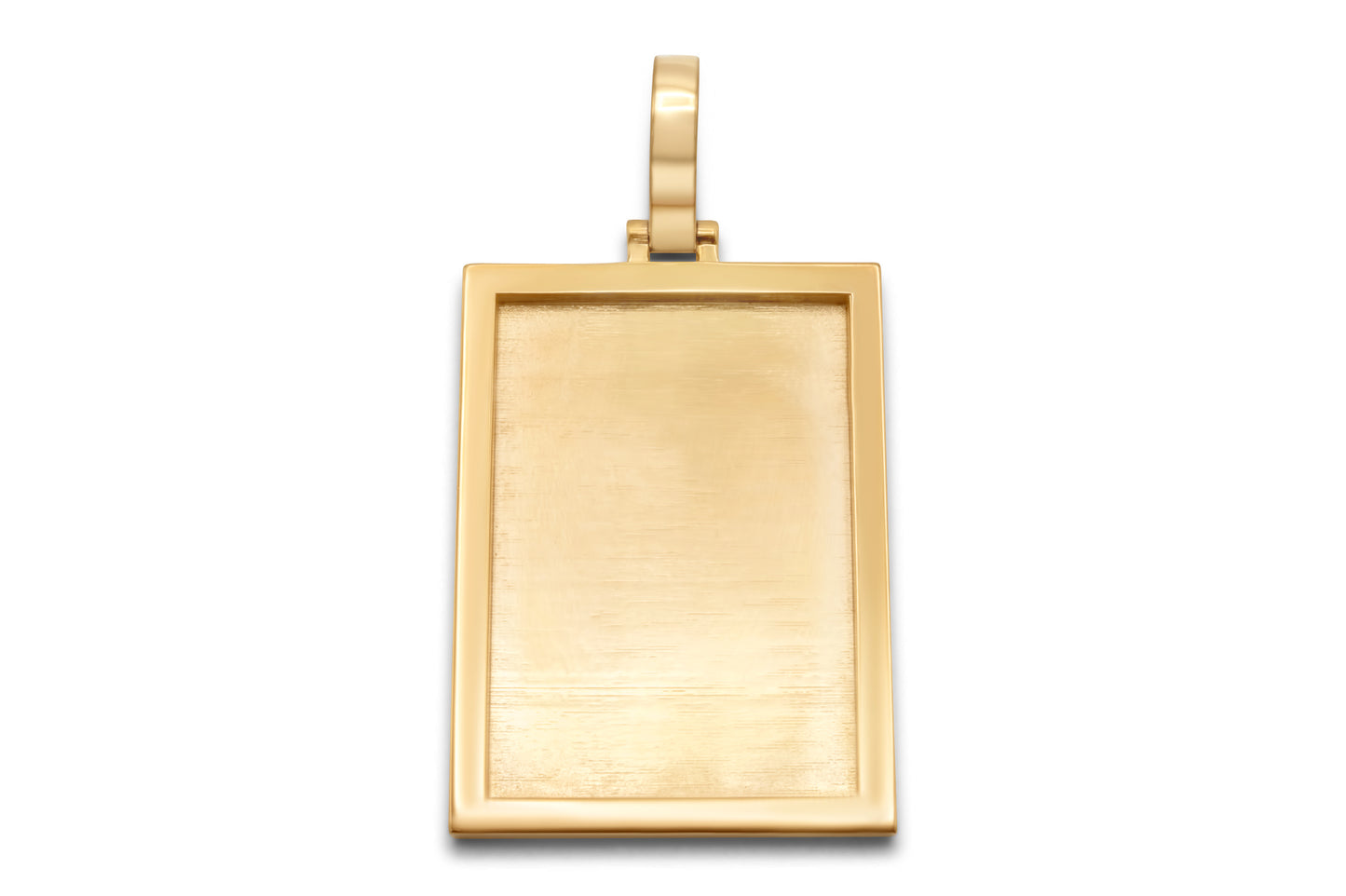 10k Solid Yellow Gold Rectangle Picture Pendant