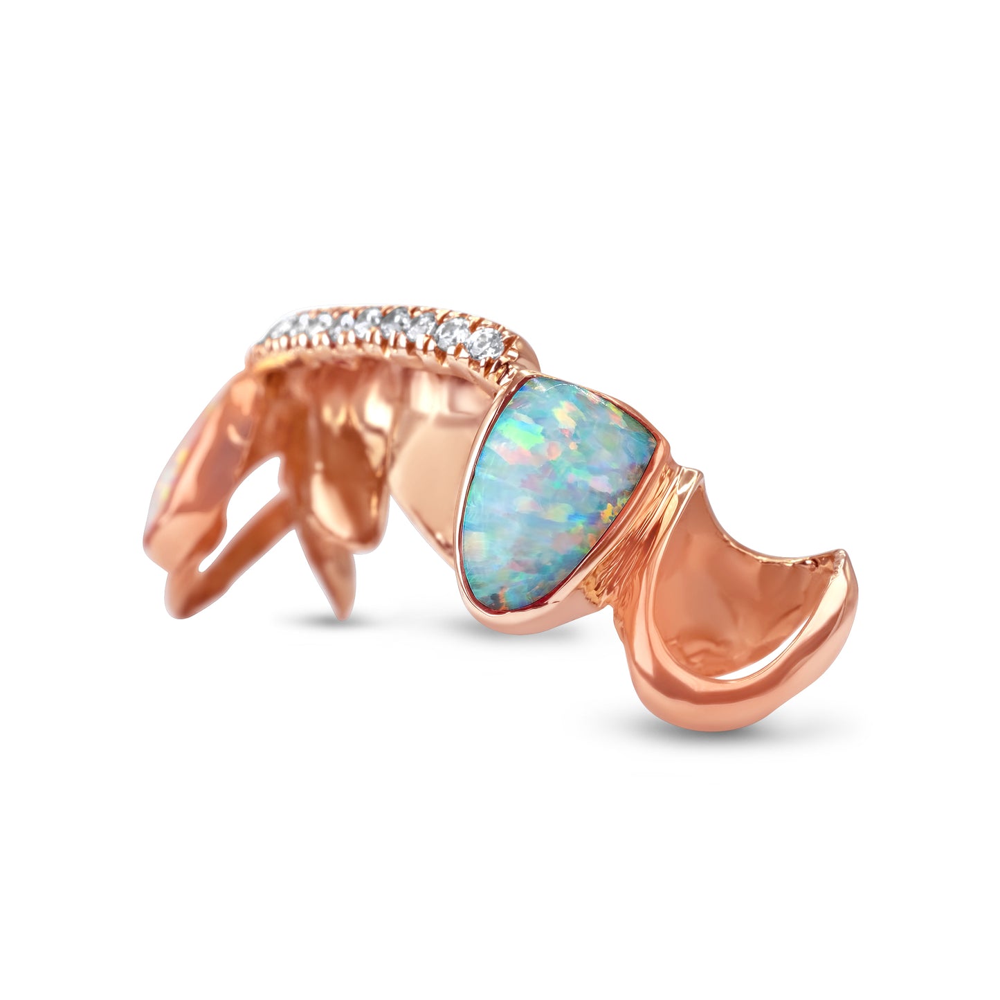 14K Yellow Gold Double Opal Cap (Top) Grill