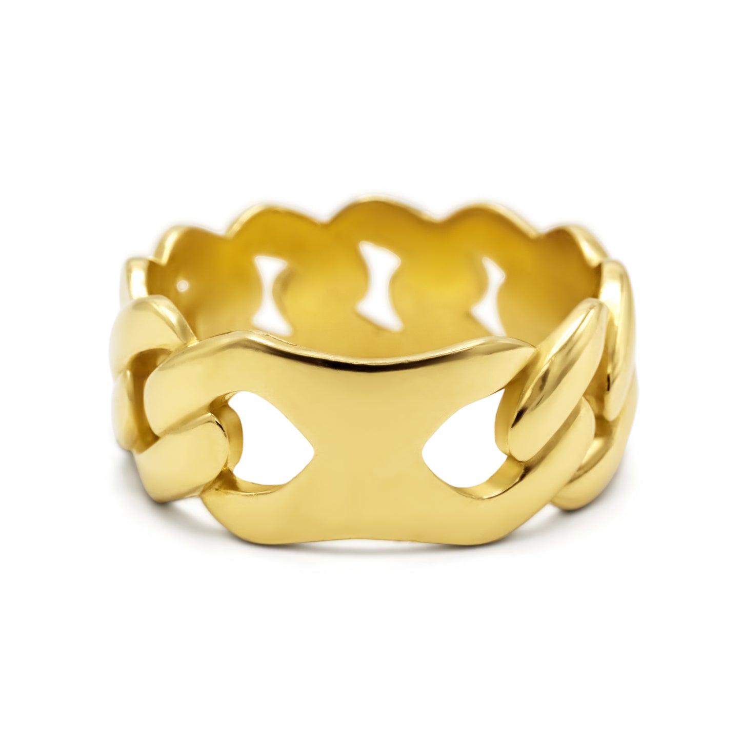 10K Yellow Gold Cuban Link Ring