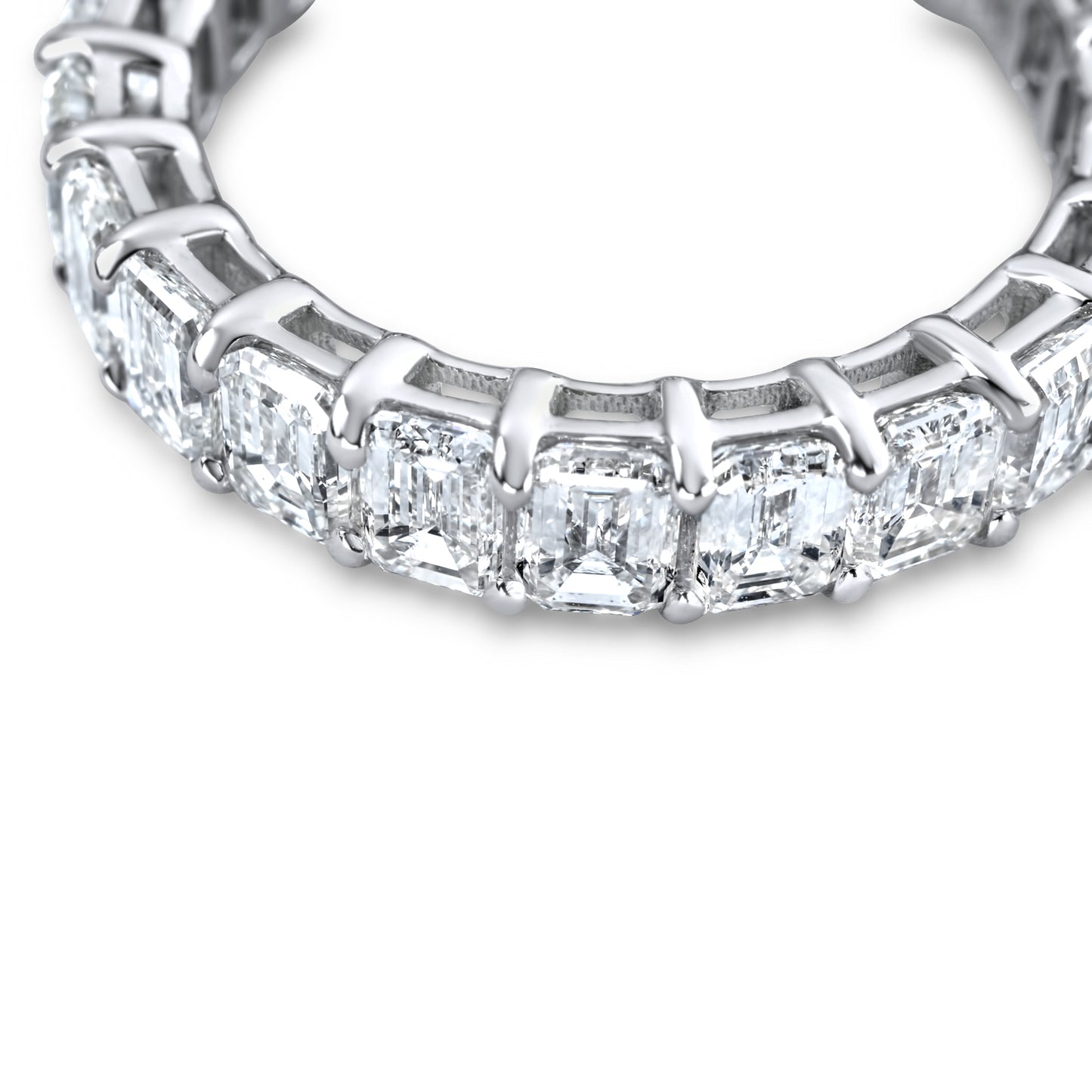 14k White Gold Diamond Eternity Band 4.78 ctw