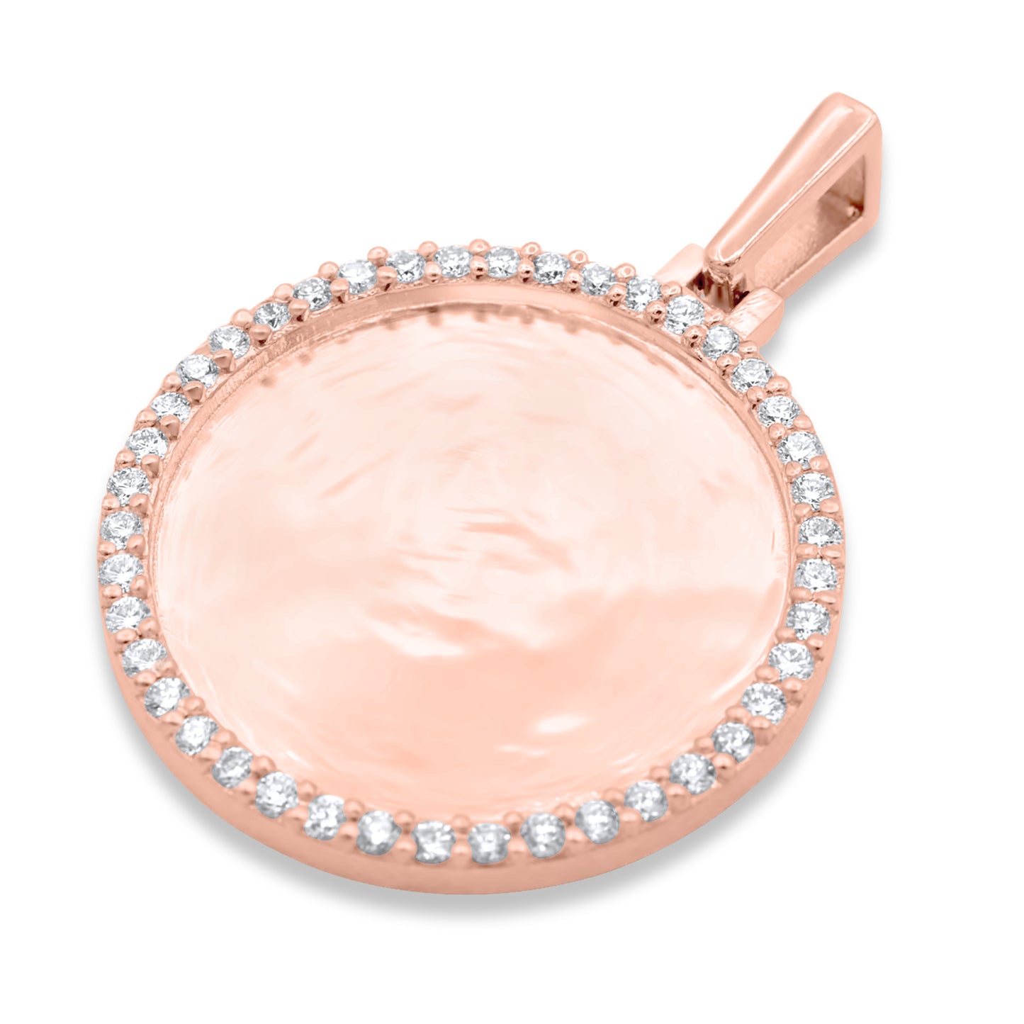 10K Rose Gold Diamond Picture Pendant 0.65ctw