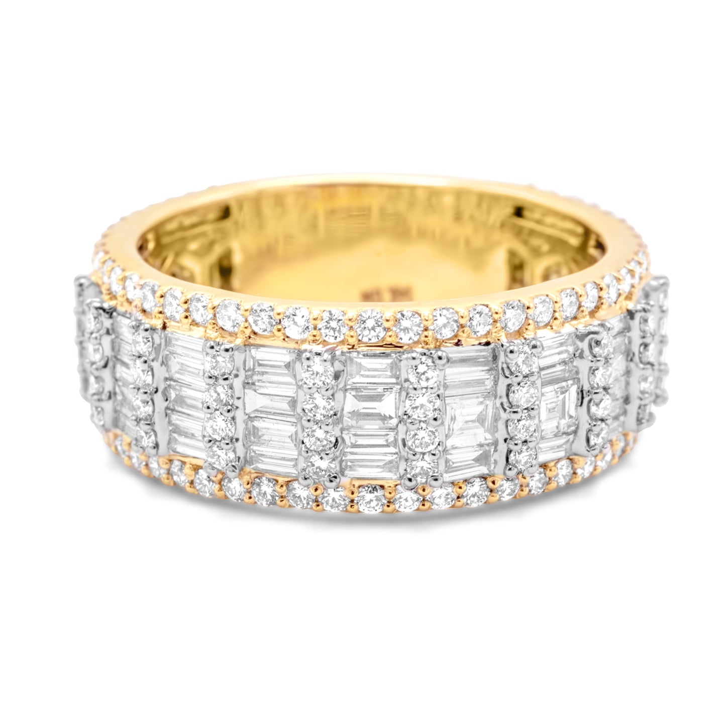 10k Yellow Gold Diamond Baguette Ring 2.66ctw