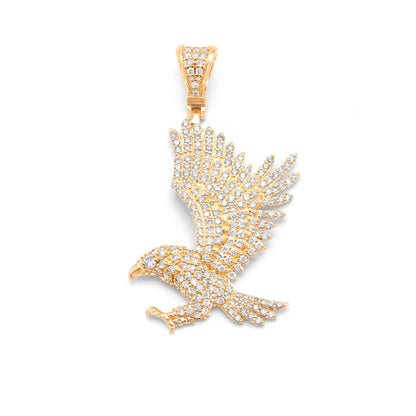 14k Yellow Gold Diamond Eagle 1.75ctw