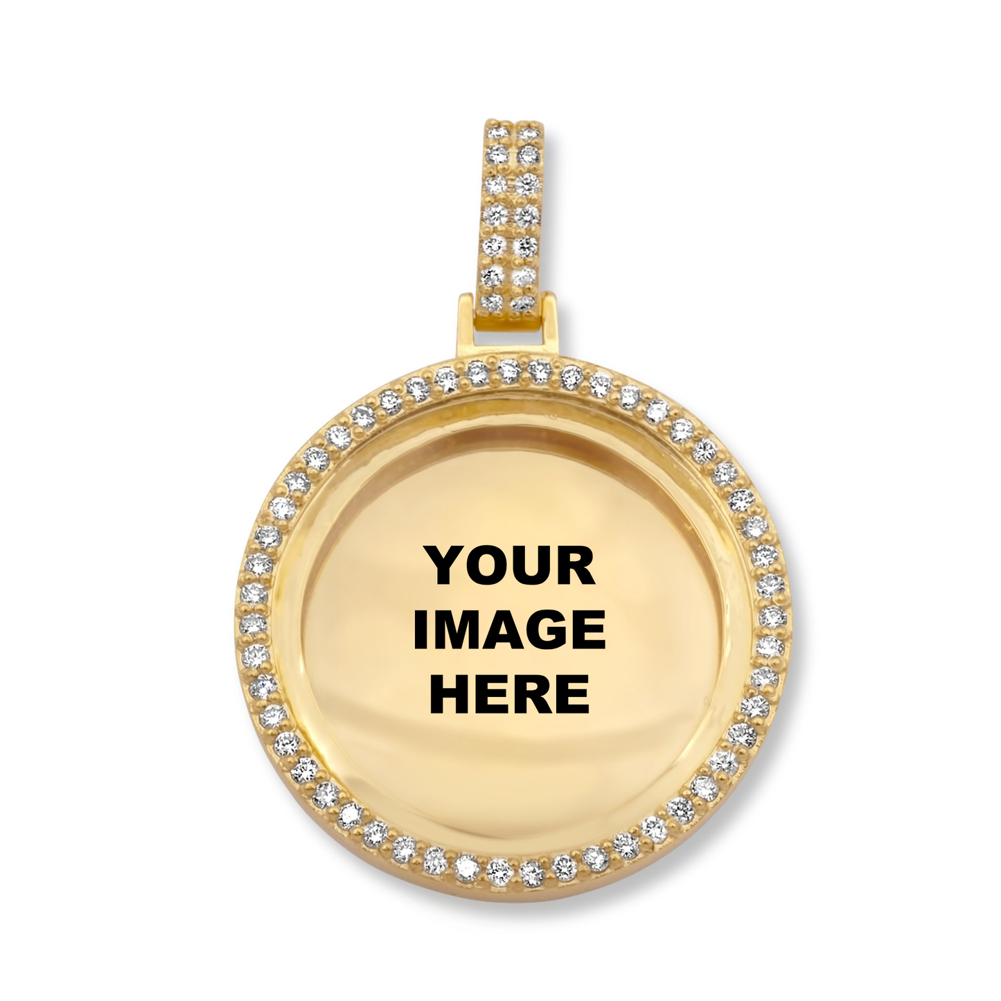 14K Yellow Gold Picture Pendant 3.25ctw