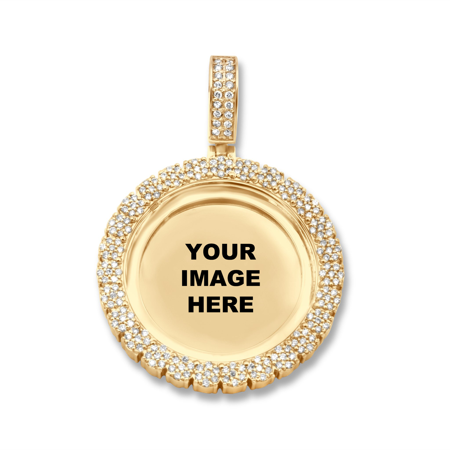 14k Yellow Gold Picture Pendant 2.26ctw