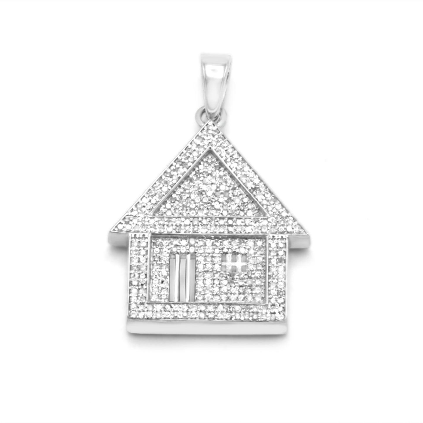 10k Yellow Gold Trap House Diamond Pendant 0.75ctw