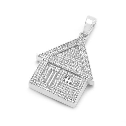 10k Yellow Gold Trap House Diamond Pendant 0.75ctw