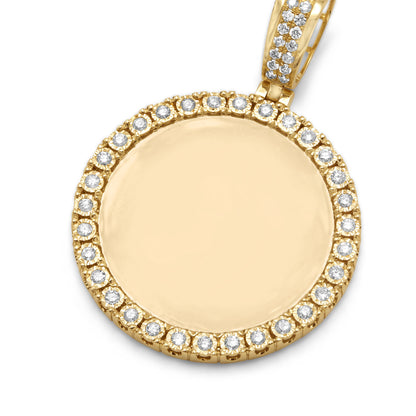 14K Yellow Gold Diamond Picture Pendant 1.25ctw