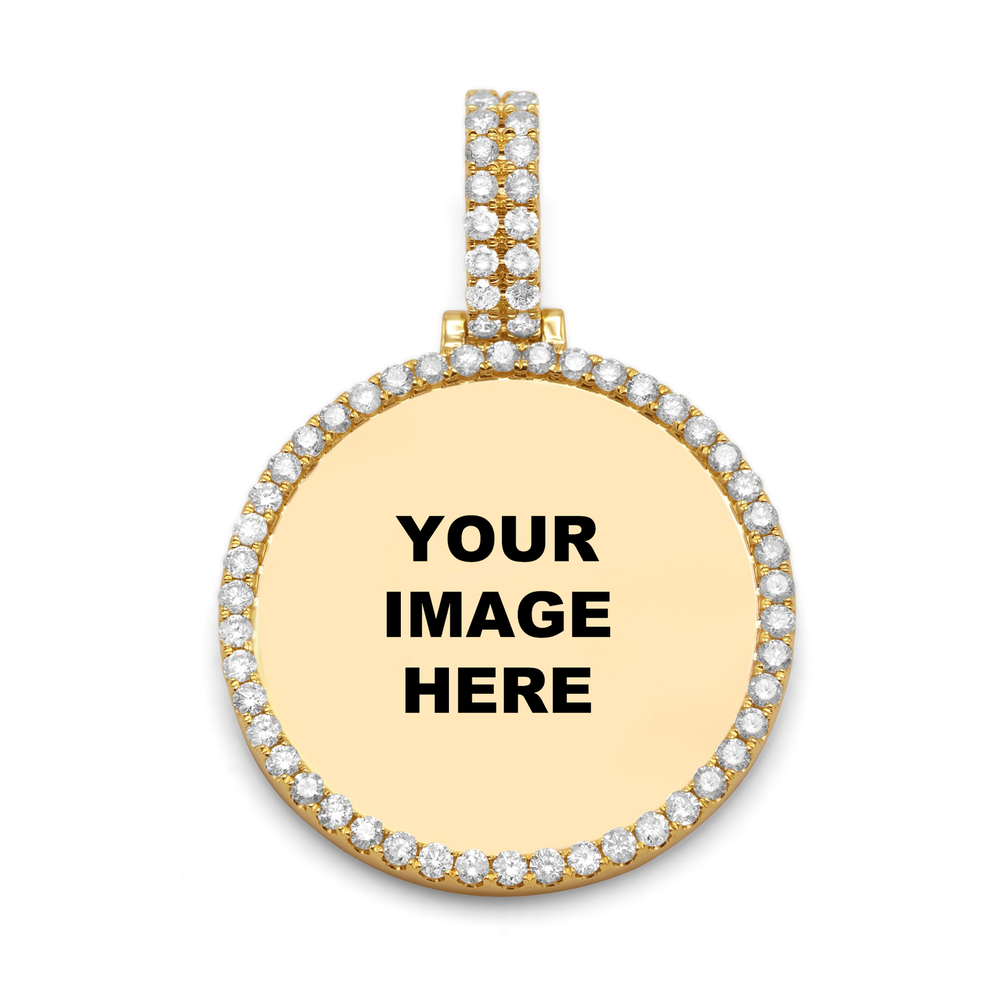 10K Yellow Gold Picture Pendant 1.82ctw