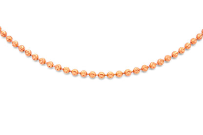 14k Rose Gold Solid Ball Bead Chain 3mm