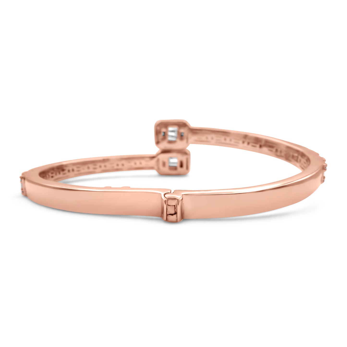 10k Rose Gold Diamond Baguette Bangle 2.15 ctw