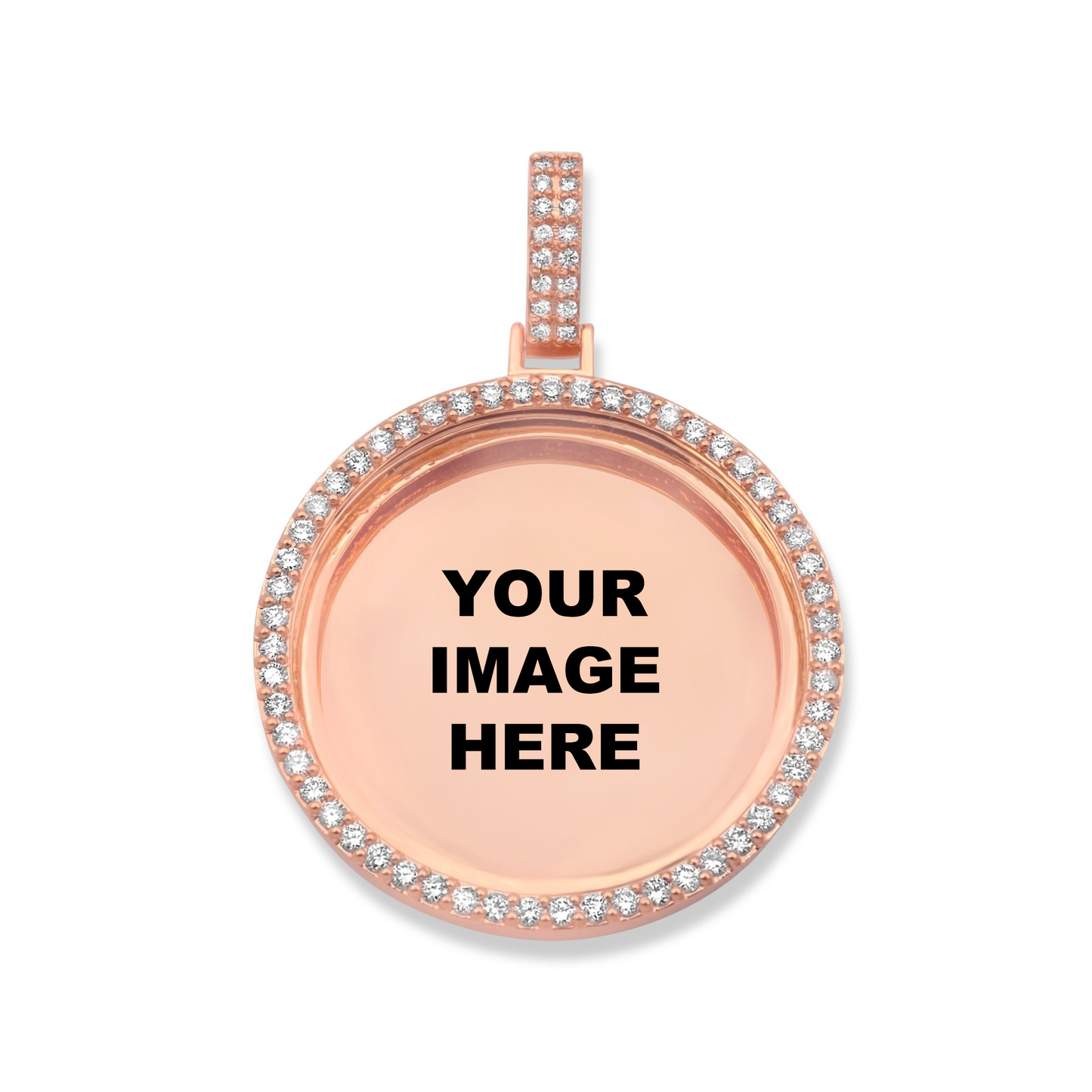 14K Rose Gold Picture Pendant 2.29ctw