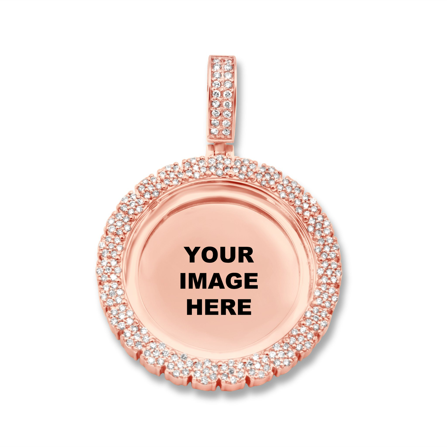 14k Rose Gold Picture Pendant 2.26ctw