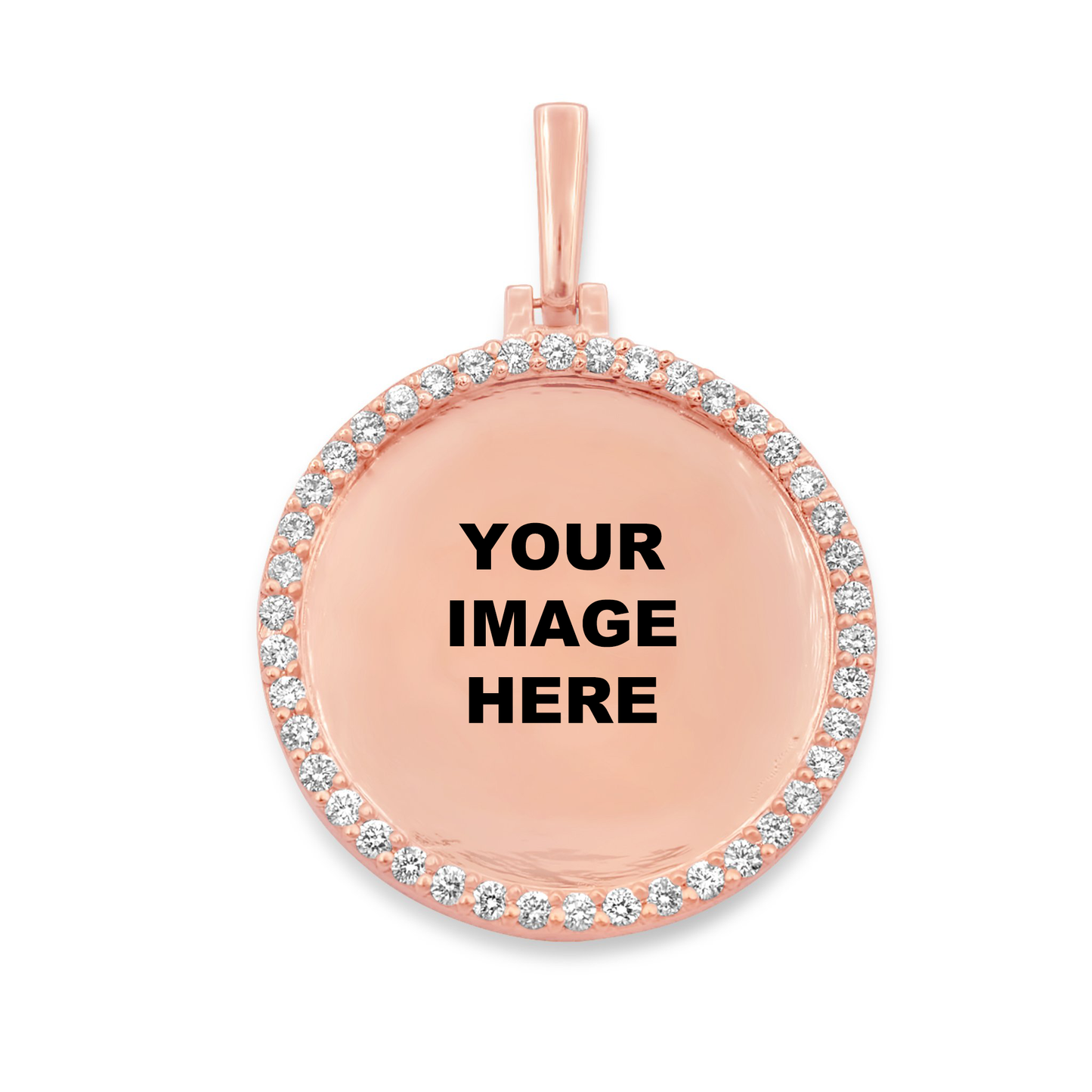 10K Rose Gold Micro Picture Pendant 0.45ctw