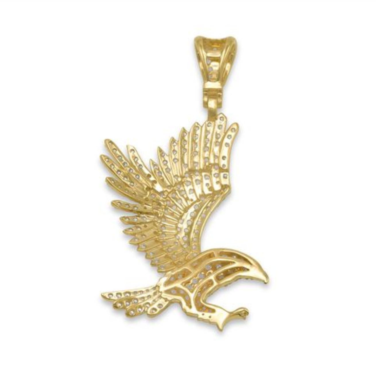 14k Yellow Gold Diamond Eagle 1.75ctw