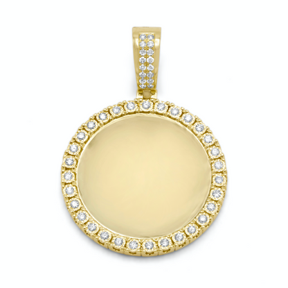 14K Yellow Gold Diamond Picture Pendant 1.25ctw