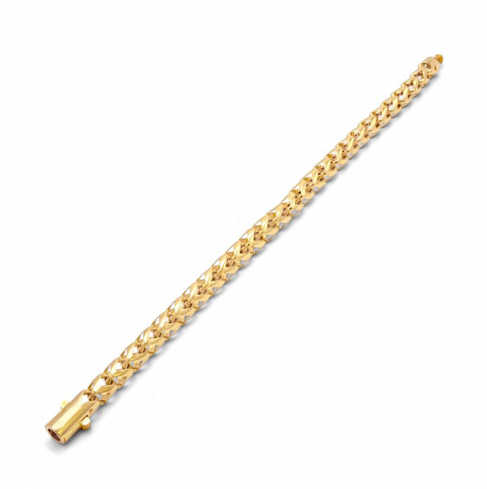 10k Yellow Gold Hollow Franco Link Bracelet 5.77mm