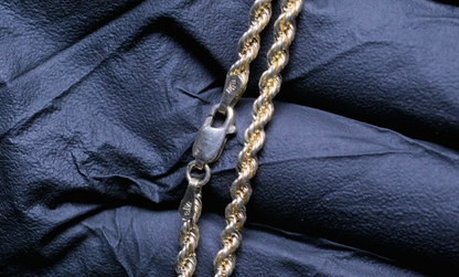 10K Yellow Gold Hollow Rope Chain 3mm