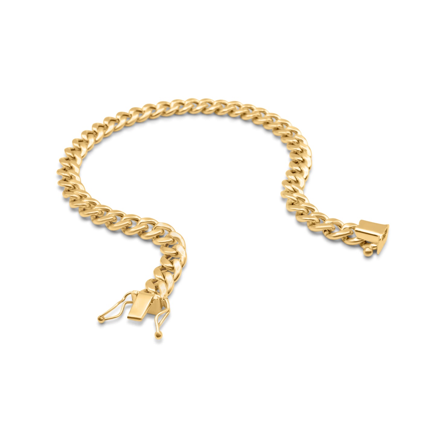 14K Hollow Yellow Gold Miami Cuban Link Bracelet 6mm