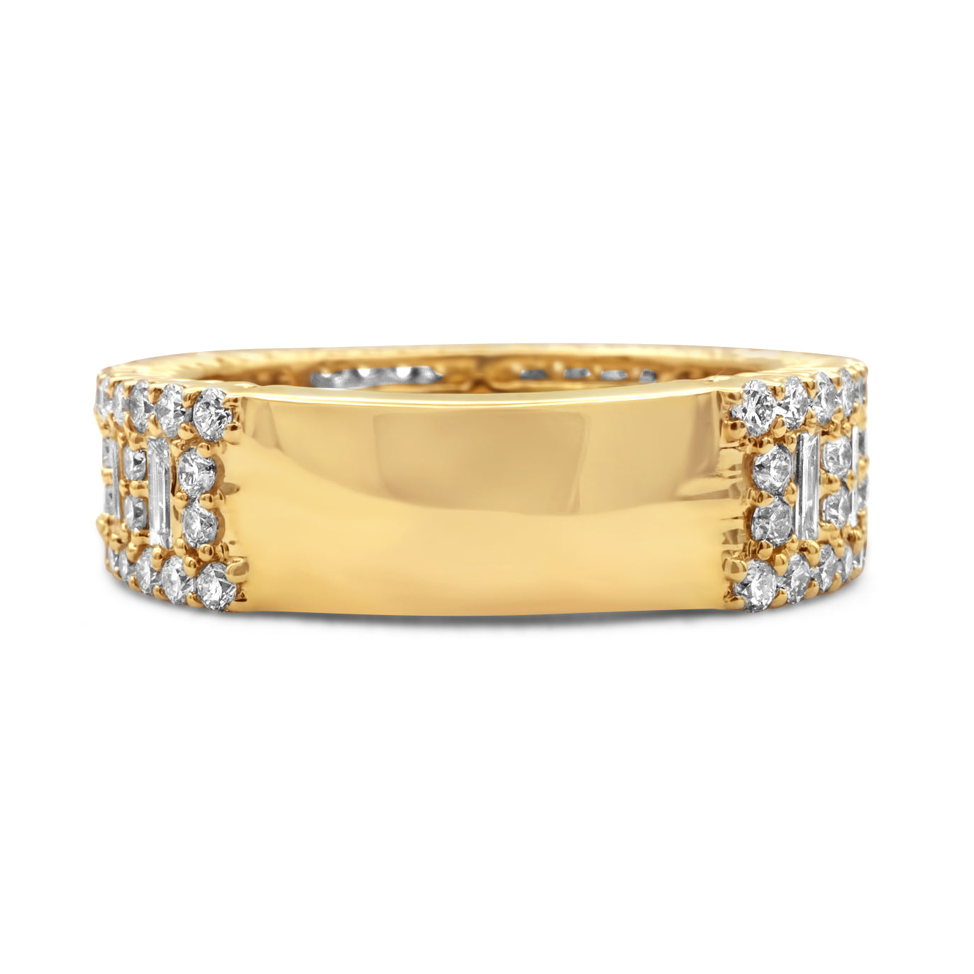 14k Yellow Gold Diamond Band Ring 3.07 ctw