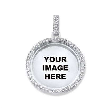 14K White Gold Diamond Picture Pendant 2.29ctw