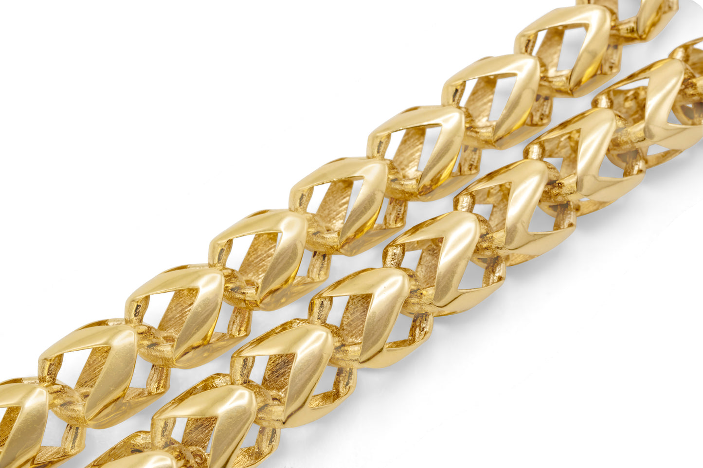 10k Yellow Gold Hollow Franco Link Bracelet 5.77mm