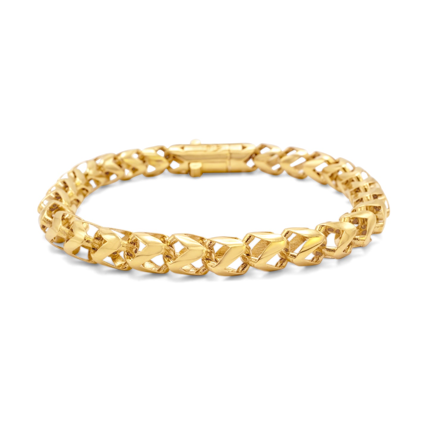 10k Yellow Gold Hollow Franco Link Bracelet 5.77mm