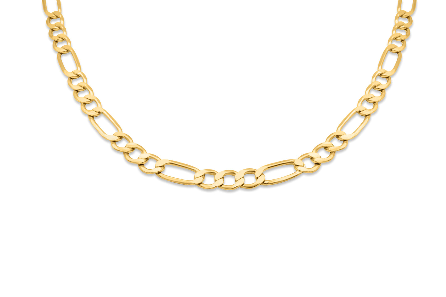 10k Yellow Gold Hollow Figaro Chain 5.0mm