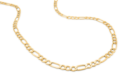 10k Gold Hollow Figaro Chain 5.0mm