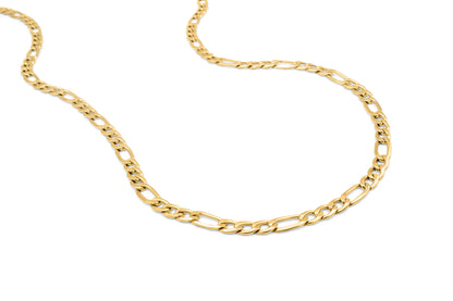 10k Yellow Gold Hollow Figaro Chain 6mm