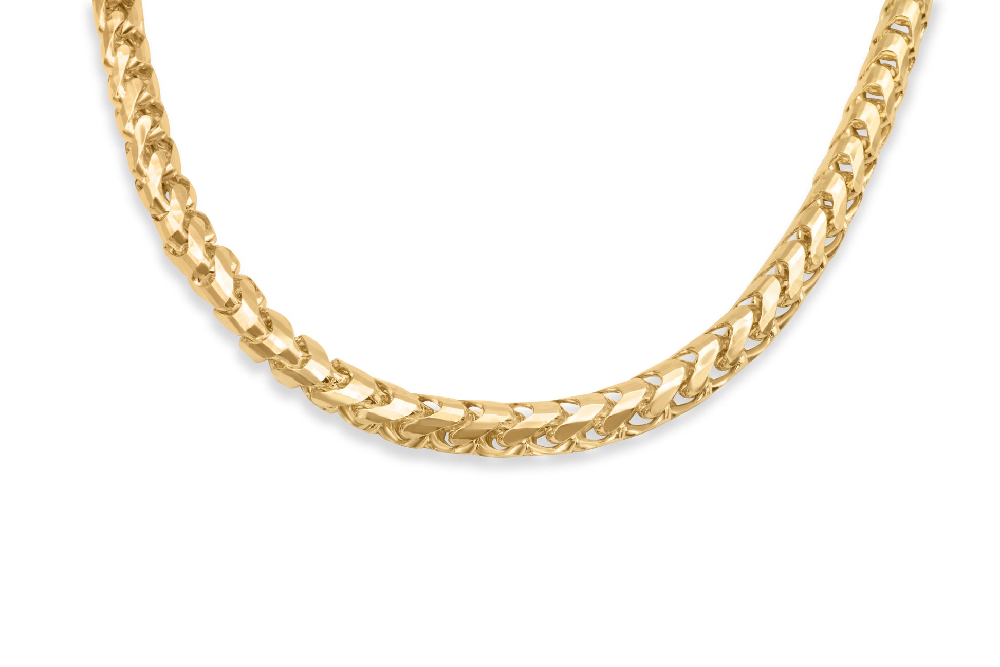 14K Yellow Gold Solid Franco Chain 6mm